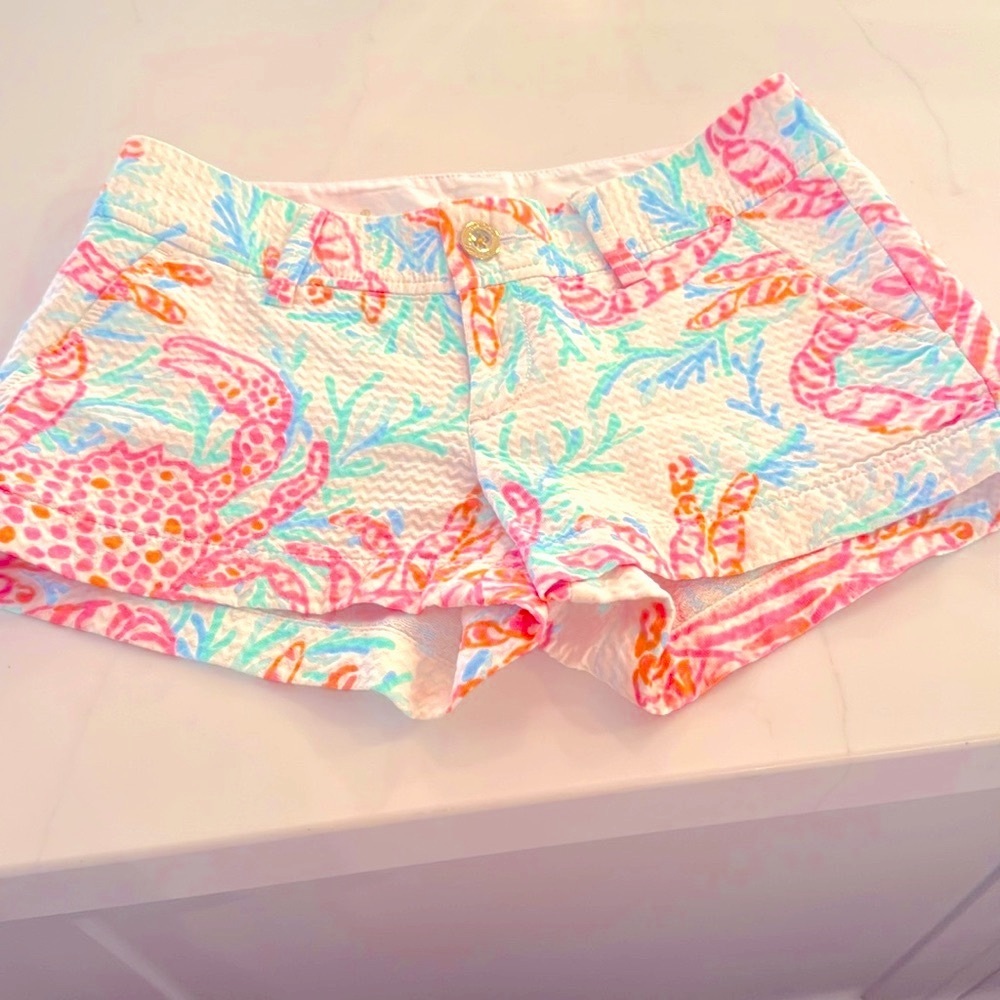 Lily Pulitzer Walsh Short size 0 in Crab Getting Steamy Print